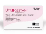 Progesterone Prometrium Utrogestan 100 mg 30 caps