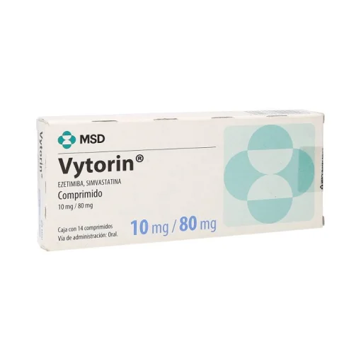 Vytorin Ezetimibe Simvastatin 10/80 mg 14 Tabs