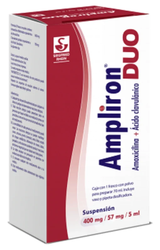 Augmentin Jr 12H Amoxicillin/Acid Clavulanic Ampliron Duo 400mg / 57mg 70ml