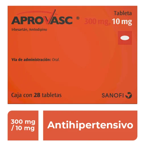 Aprovasc Irbesartan Amlodipine 300mg / 10mg 28 Tabs