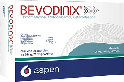 Artridol 25mg/215mg/0.75mg Bevodinix 20Caps  (Indomethacin/Methocarbamol/Betamethasone)