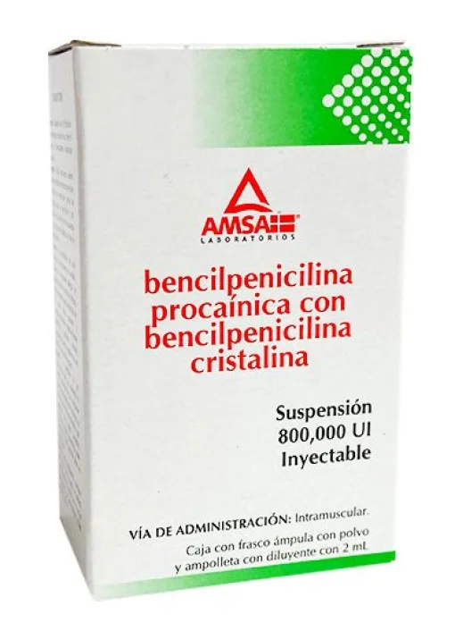 Benzetacil Generic Procaine Benzylpenicillin Crystalline Benzylpenicillin 800 000 Unit 1 Vial 2ml Penicillin