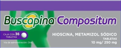 Buscapina Compositum 10mg / 250mg 36 Tabs. (Butylhyoscine/Metamizole) Butilhioscina / Metamizol