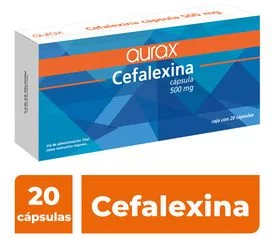 Keflex Cephalexin Cefalexina Generic Aurax 500 mg 20 Caps