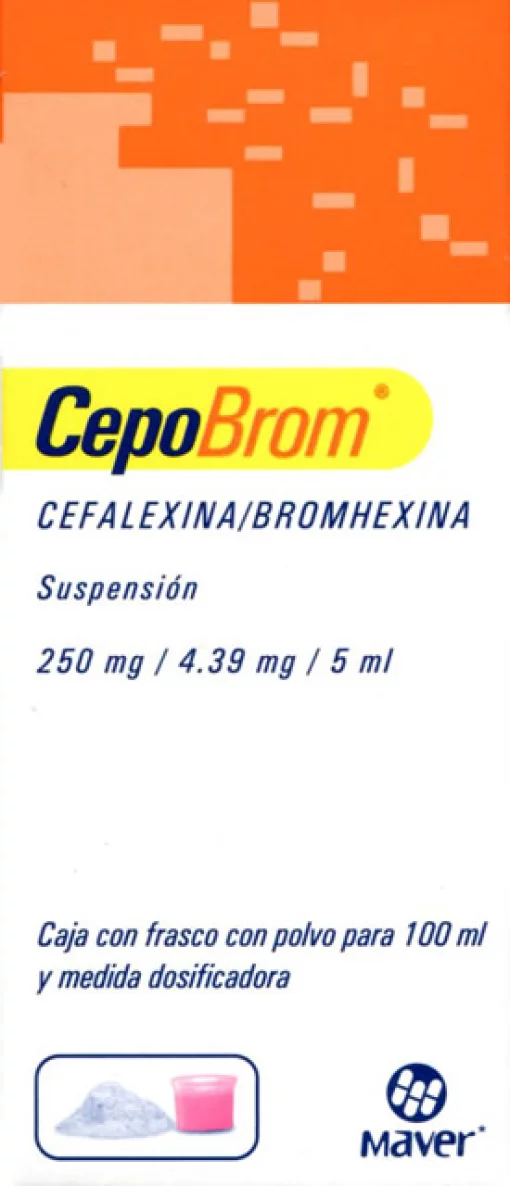 Cepobrom Cephalexine Bromhexine 250mg / 4.39mg 100 ml