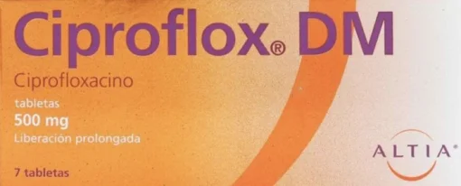 Cipro Ciproflox DM Ciprofloxacin 500 mg 7 Tabs