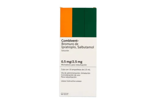 Combivent Ipratropio Salbutamol 0.5mg / 2.5mg 10 vial 2.5ml.