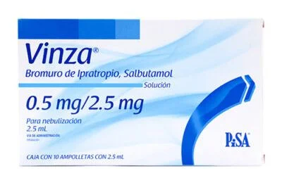 Combivent Ipratropio Salbutamol Vinza 0.5mg / 2.5mg 10 vial 2.5ml.