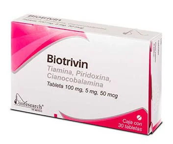 Vitamin B Generic Thiamine Pyridoxine Cyanocobalamin 100mg/5mg/50mcg 60 Tabs