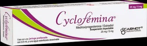 Cyclofemina Medroxiprogesterone Estradiol Injectable 25mg / 5mg 0.5 ml