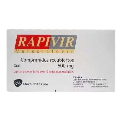 Valtrex Rapivir Valacyclovir Valaciclovir 500mg 10 Tabs