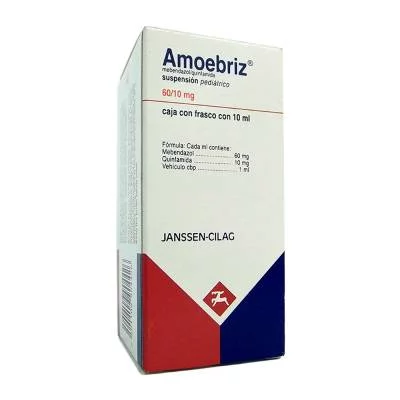 Amoebriz Pediatric Susp Mebendazole Quinfamide 60mg/10mg 10ml