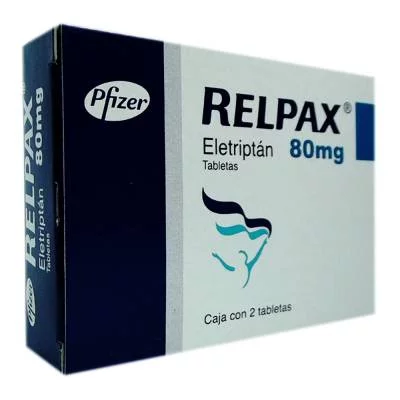 Relpax Eletriptan Hydrobromide 80mg 2 Tabs