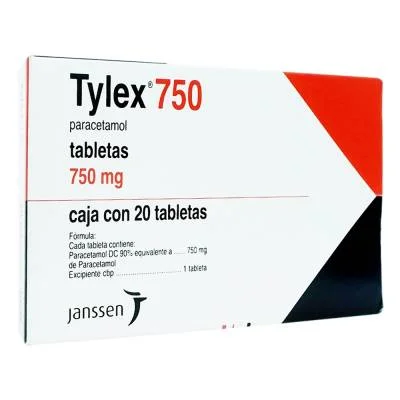 Tylex Paracetamol Acetaminophen 750 mg  20 Tabs