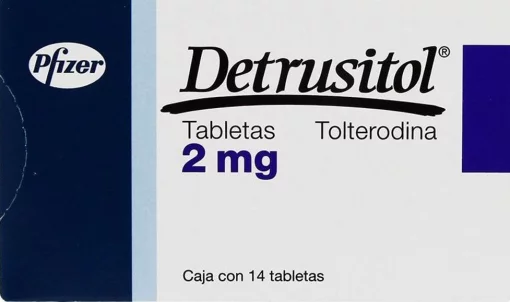 Detrol Detrusitol Tolterodine tartrate 2mg 14 Caps