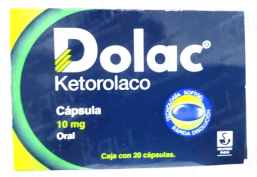 Toradol Dolac Ketorolac 10mg 20 Caps