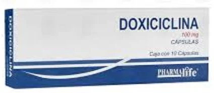 Doxycycline Vibramycin Generic Pharmalife 100 mg 10 caps