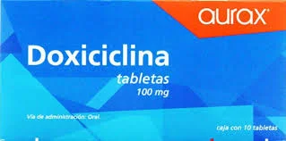 Doxycycline Vibramycin Generic Aurax 100 mg 10 Tabs