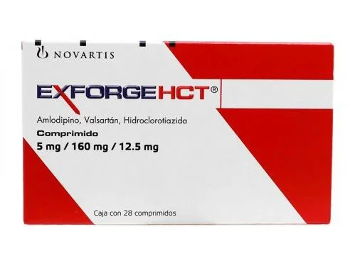 Exforge HCT Amlodipine Valsartan Hydrochlorothiazide 5mg / 160mg / 12.5mg 28 Tabs