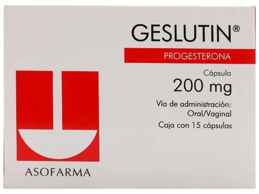 Geslutin Progesterone 200 mg 15 Caps