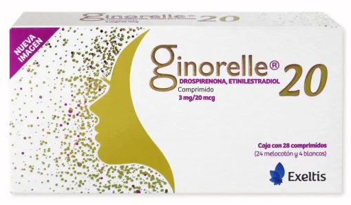 Ginorelle 20 Drospirenone Ethinylestradiol 3mg / 20mcg 28 Tabs