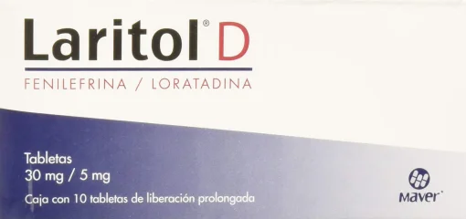 Claritin Clarityne D Generic Phenylephrine Loratadine 30mg / 5mg 30 Tabs