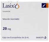 Lasix Furosemide 20mg 5 Amp of 2ml