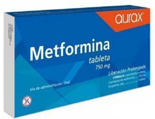 Glucophage Dabex XR Metformin Generic Aurax 750 mg 30 Tabs