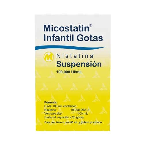 Mycostatin 10,000,000UI Children Drops, 60ml. (Micostatin Infantil Gotas) Nystatin