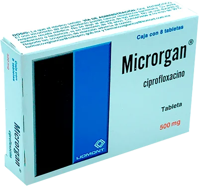 Cipro Ciprofloxacin Microrgan 500 mg 8 Tabs