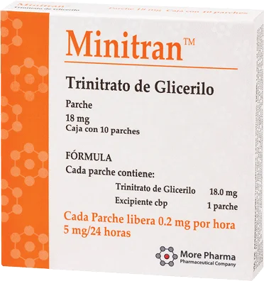 Nitroderm Glyceryl Trinitrate Minitran 18mg 10 Patches