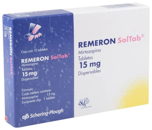 Remeron Mirtazapine Dispersable 15 mg 12 Tabs