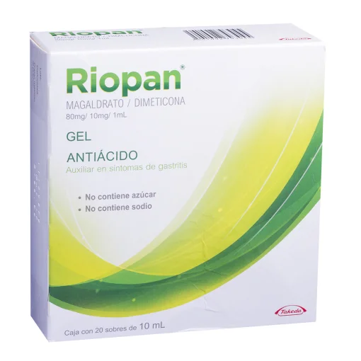 Riopan (Magaldrate / Dimethicone) 80 mg / 10 mg 20 Sachets