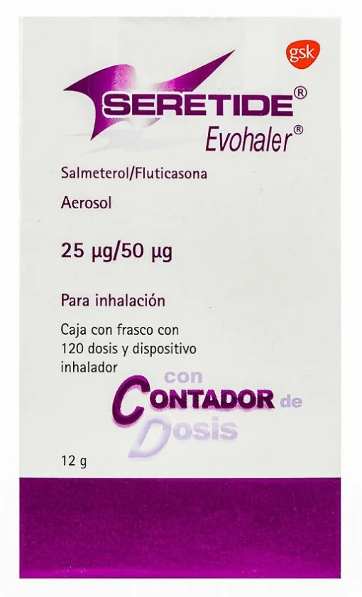 Seretide Evohaler Fluticasone Salmeterol 25&micro;g / 50&micro;g 120 Dosages