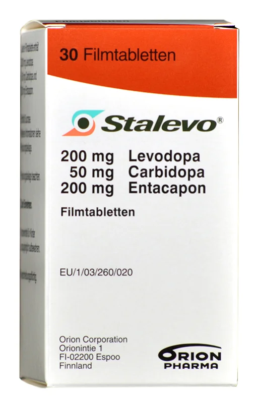 Stalevo 200mg/50mg/200mg 30 Tabs Levodopa/Carbidopa/Entacapone