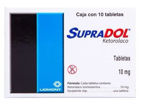 Toradol Supradol Ketorolac Tromethamine 10mg 10 Tabs