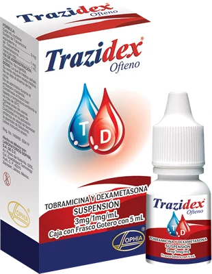 Trazidex Dexamethasone Tobramycin Ophthalmic Drops 1mg / 3mg 5ml