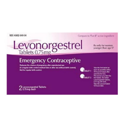 Levonorgestrel Generic 0.75mg. 2tabs. Levonorgestrel