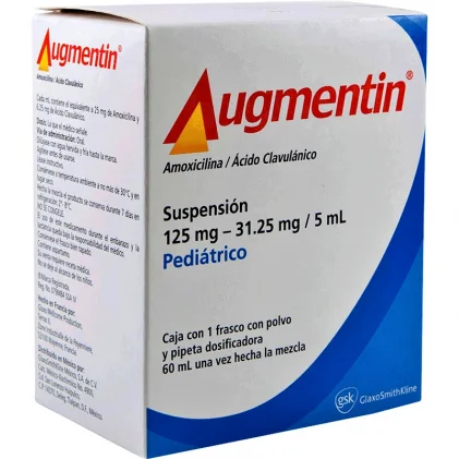 Augmentin amoxicillin clavulanate Acid Ped Susp 125mg/ml