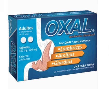 Oxal Albendazole Quinfamide 150mg / 200mg 2 Tabs