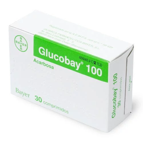 Precose Glucobay Acarbose 100 mg 30 Tabs