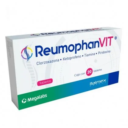 Reumophan Vit Chlorzoxazone Ketoprofen Vitamin B1 B6 250mg / 50mg 20 Tabs