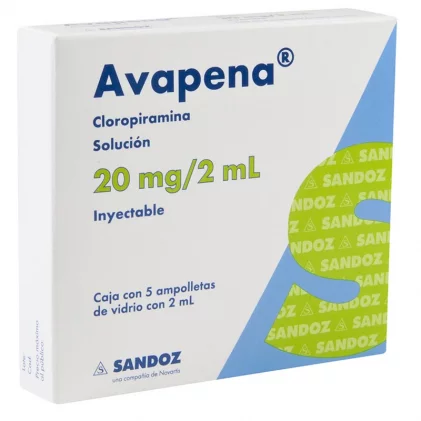 Avapena Clhoropyramine generic 20 mg 2 ml 5 ampoules