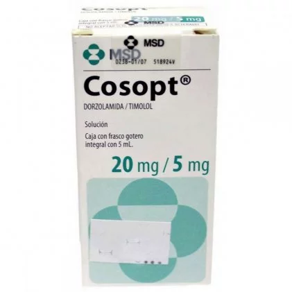 Cosopt Sol. Ophthalmic 5ml. Dorzolamide/timolol