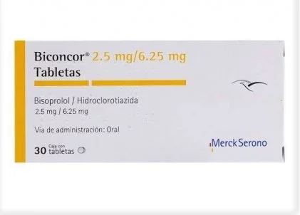 Ziac Biconcor Bisoprolol Fumarate Hydrochlorothiazide 2.5mg / 6.25mg 30 Tabs