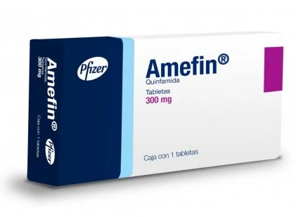 Amefin Quinfamide 300 mg 3 tabs