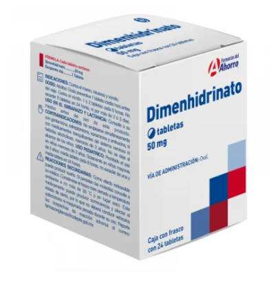 Dramamine Generic, 50mg 24 caps. Dimenhydrinate
