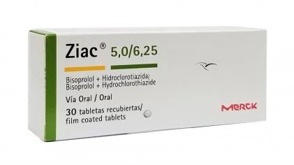 Ziac Biconcor Bisoprolol Fumarate Hydrochlorothiazide 5mg / 6.25mg 30 Tabs