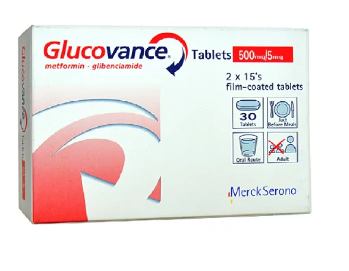 Glucovance Glyburide Glibenclamida Metformina 500/5 mg 60 tabs