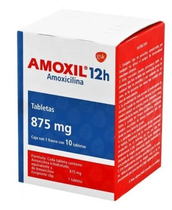 Amoxil 12H Amoxicillin 875 mg 20 Tabs
